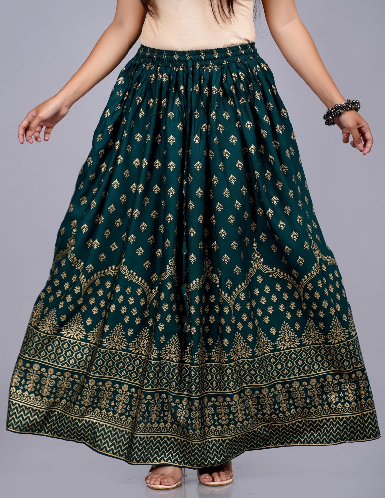 Green skirt online outlet india