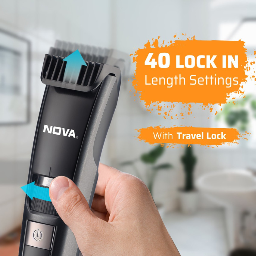 NOVA NHT 1058 Waterproof Trimmer 200 min Runtime 40 Length