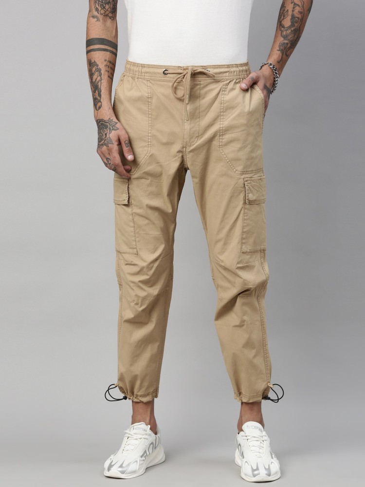 Buy Breakbounce Navy Slim Fit Cargo Trousers for Men Online  Tata CLiQ