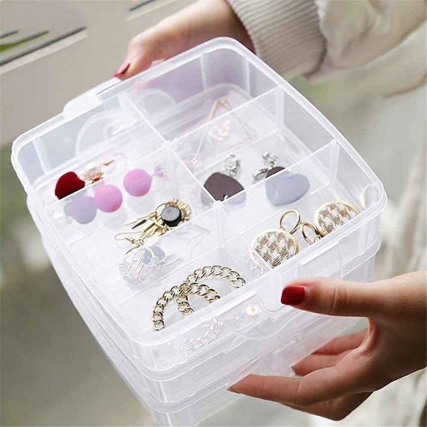 3 Pack Clear Plastic with 36 Small Compartment Tray, Jewelry Organizer Box  for Earrings Storage - Jewelry Organizers, Facebook Marketplace