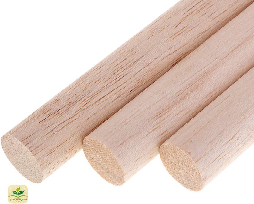 Balsa Wood Unfinished Wood Round Stick Dowel Rod 5 Pieces 200mm