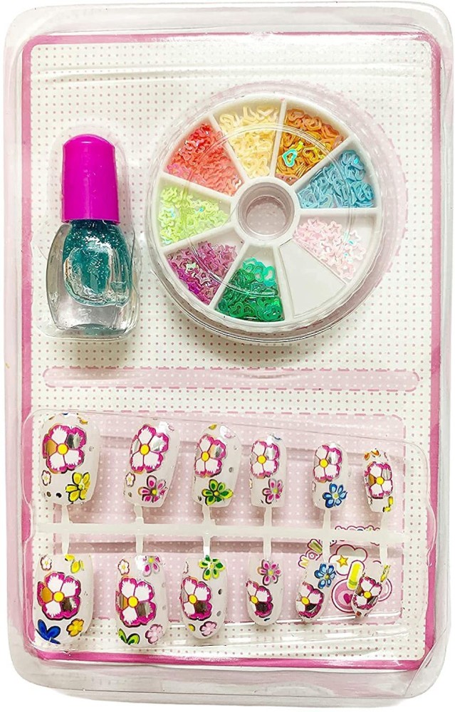 HighBoy Nail Art Kit for Kids Includes Design Birthday Gift for Girls  Glitter Beads Stamping Glue Makeup Cosmetic Set - Price in India, Buy  HighBoy Nail Art Kit for Kids Includes Design