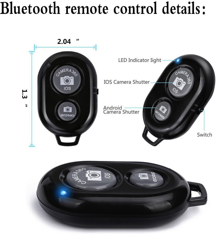 Wireless Bluetooth Camera Shutter Remote Control Clicker for Smartphones -  Create Amazing Photos and Selfies - Compatible with All iOS and Android