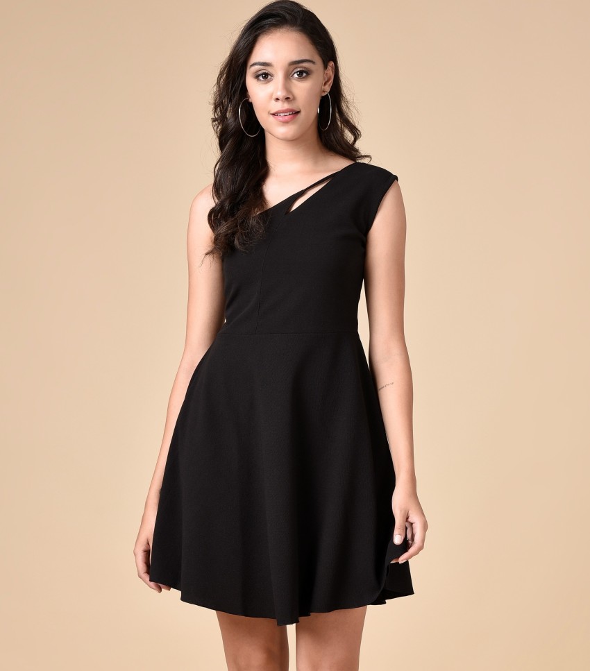 Sheetal Associates Women Fit and Flare Black Dress - Buy Sheetal