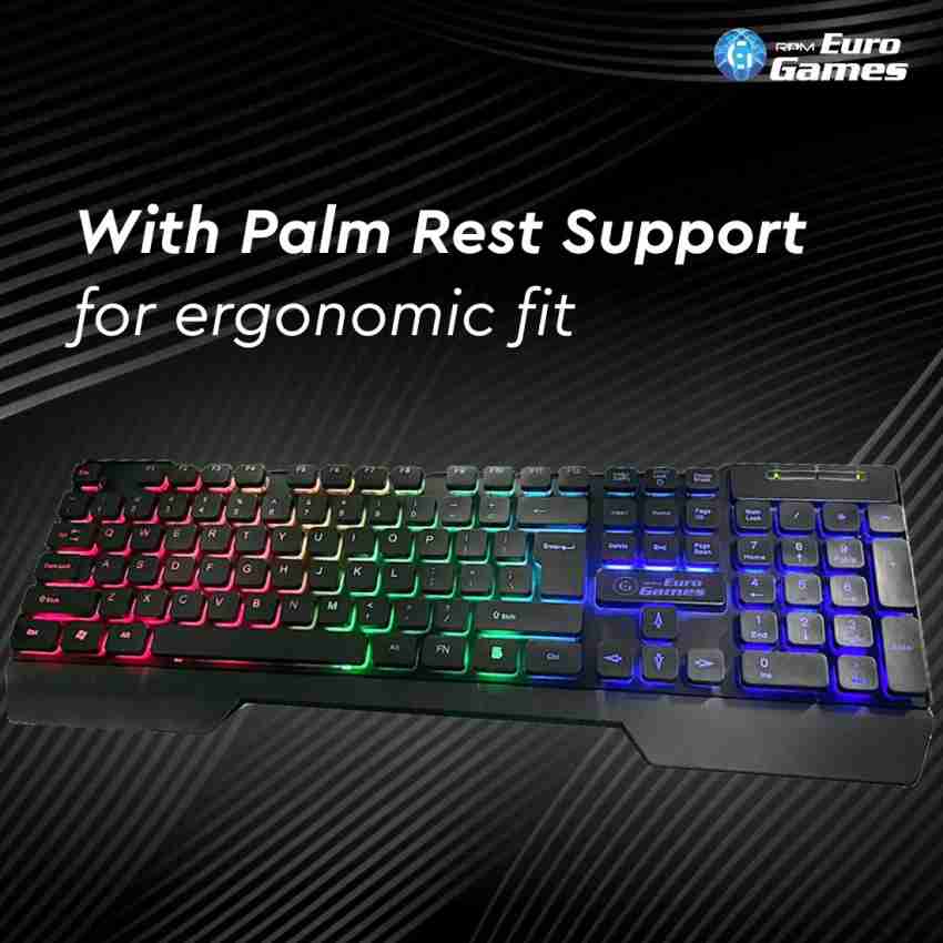 RPM Euro Games Gaming Keyboard and Mouse Combo Wired, Keyboard - RGB  Backlit, 104 Keys