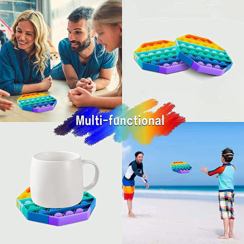 Aseenaa Pop It Fidget Toys Unicorn Dinasour Round Square