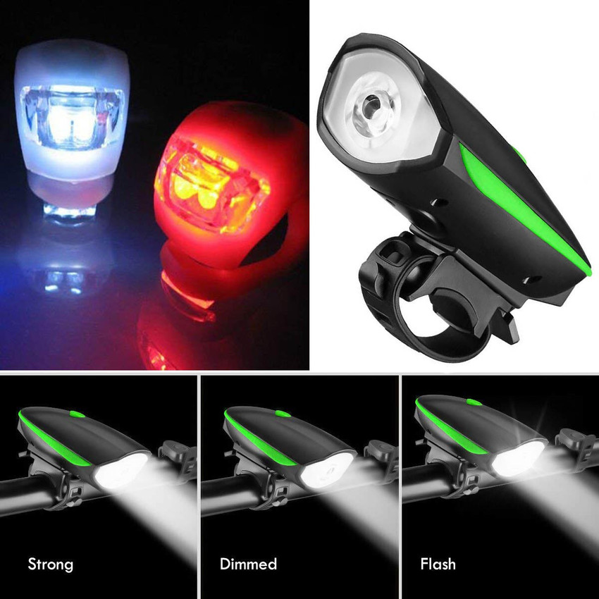 NSV Rechargeable Bicycle Super Bright Light Horn Or 2 Tail Light Blinkers With 3 Mode LED Front Rear Light Combo Buy NSV Rechargeable Bicycle Super Bright Light Horn Or 2 Tail Light Blinkers