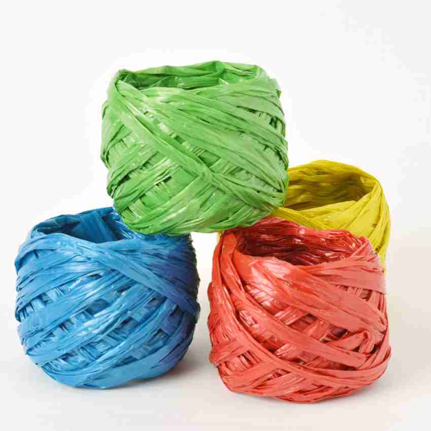 IKIS Pack of 6 (60mtrs) Double Colour Designer Look Colourful DIY Twisted  Paper Rope Threads for Various Art and Craft Projects and Decoration.  (Colourful) 10 m Post Rope Price in India 