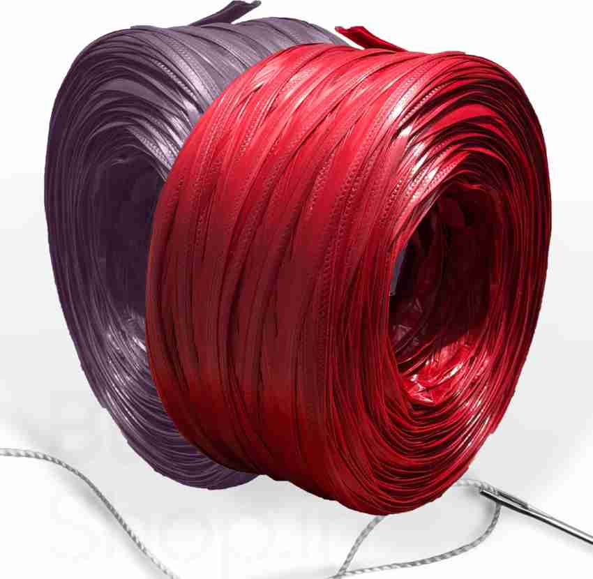 Buildingshop (Pack 2) Wide Plastic Rope/ Sutli Rassi Rope for Craft /Thread  Roll Used for Packaging / Gardening Twine / Craft String / Tying Thread  (Multi-Color) 800 m Post Rope Price in