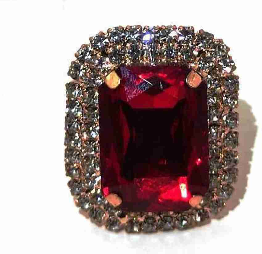 Big red stone ring new arrivals