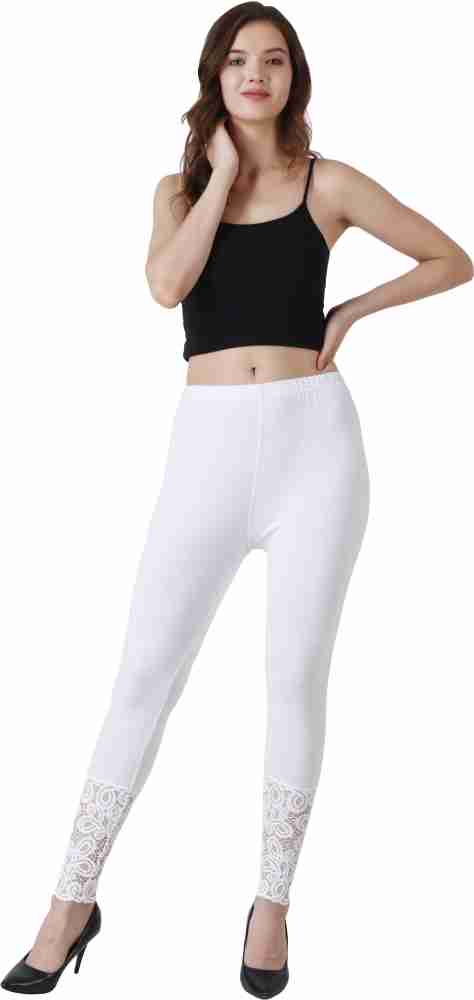 AAKRUSHI Ankle length Leggings for Women and Girls Cotton Lycra Size :  S/M-26-28 inches Waist and L/XL-30-32 inches Waist and 2XL/3XL-34-36 inches