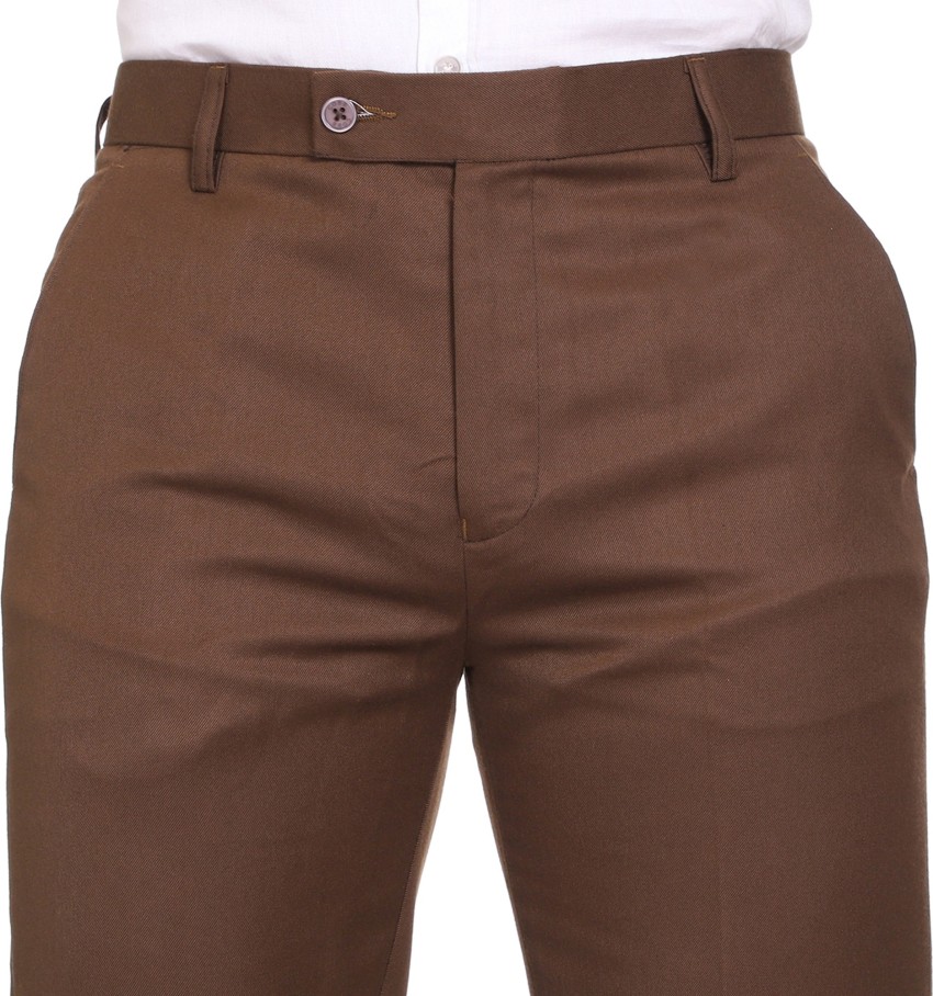 Ankle Cut Trousers in Brown