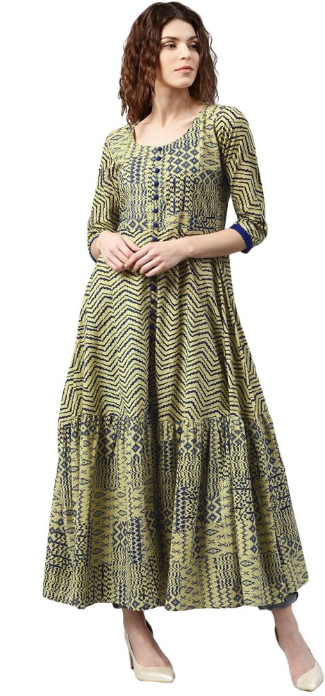 LIBAS Women Printed Anarkali Kurta Buy Beige LIBAS Women Printed Anarkali Kurta Online at Best Prices in India Flipkart