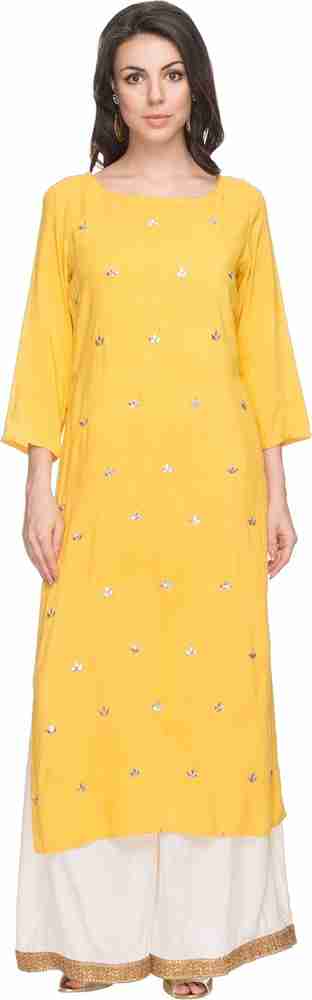 Kashish by Shoppers Stop Women Embellished Straight Kurta Buy