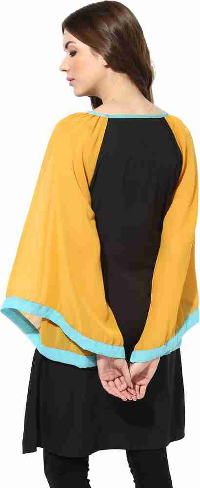 Aks black solid kurta store