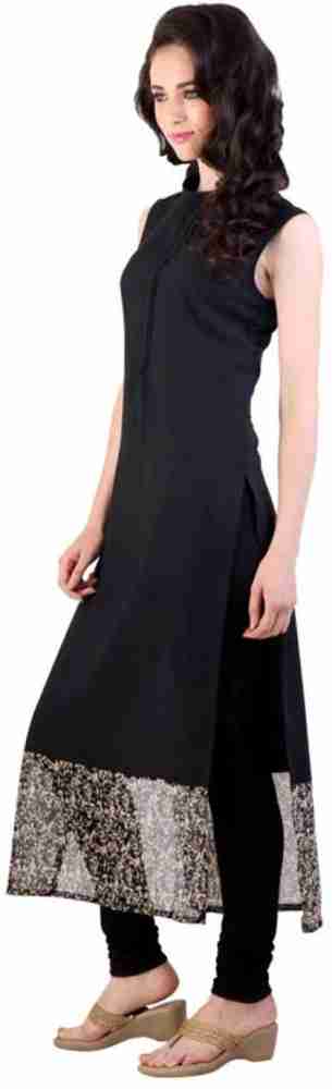 The bebo black deals crepe straight kurti