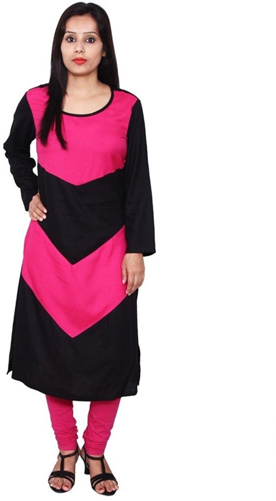 The bebo black outlet crepe straight kurti