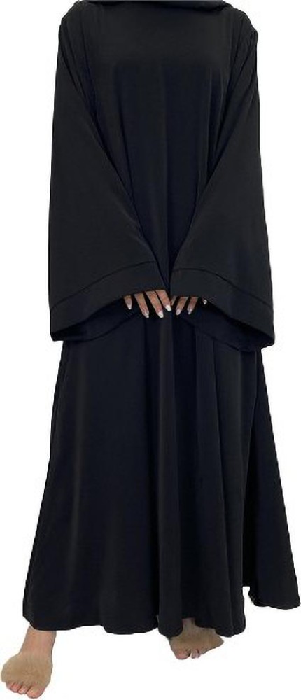 Plain black 2024 umbrella abaya