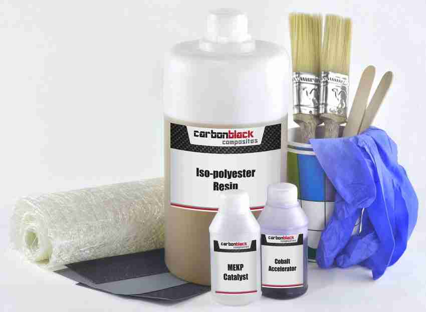 carbonblack composites Fiberglass repair kit, polyester resin Adhesive  Price in India - Buy carbonblack composites Fiberglass repair kit