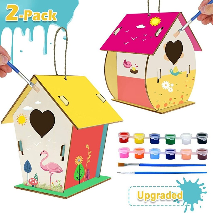 4 Pack Bird House Crafts for Kids Ages 5-8 8-12, Buildable DIY