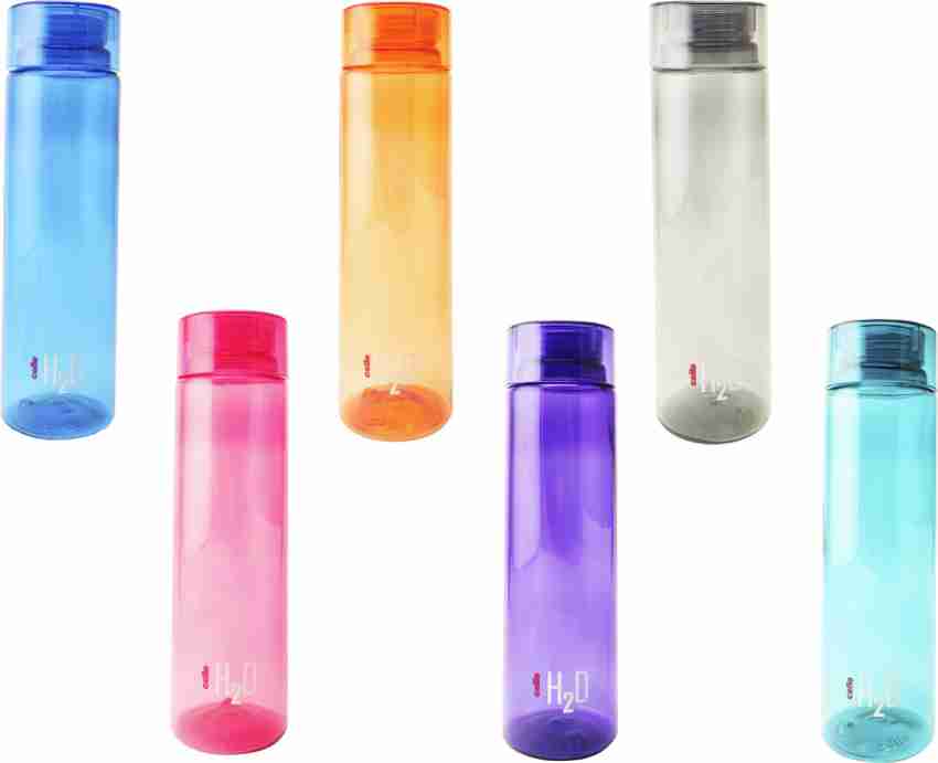 Cello H2O Unbreakable Bottle , 1 Litre, Set of 6,, Assorted