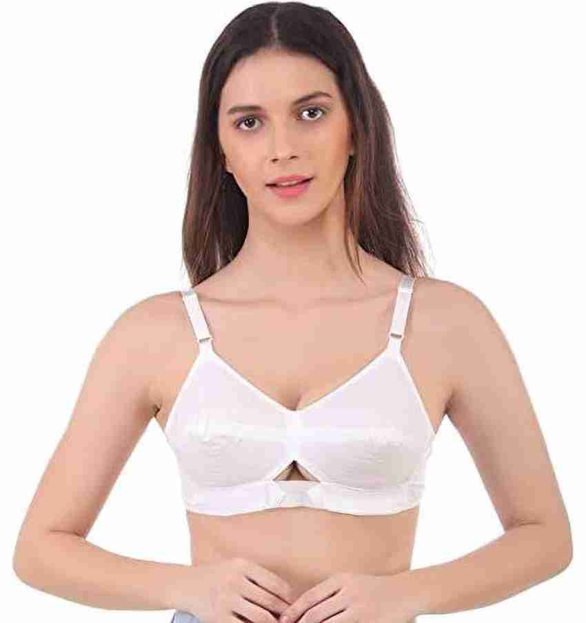 Taausha Chandrakiran 100% Cotton Non - Padded Bra For Women ( White ) Women  Full Coverage Non Padded Bra - Buy Taausha Chandrakiran 100% Cotton Non -  Padded Bra For Women (