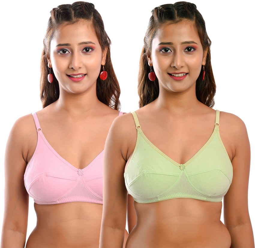 Buy Baby Pink & Cream Bras for Women by ELINA Online