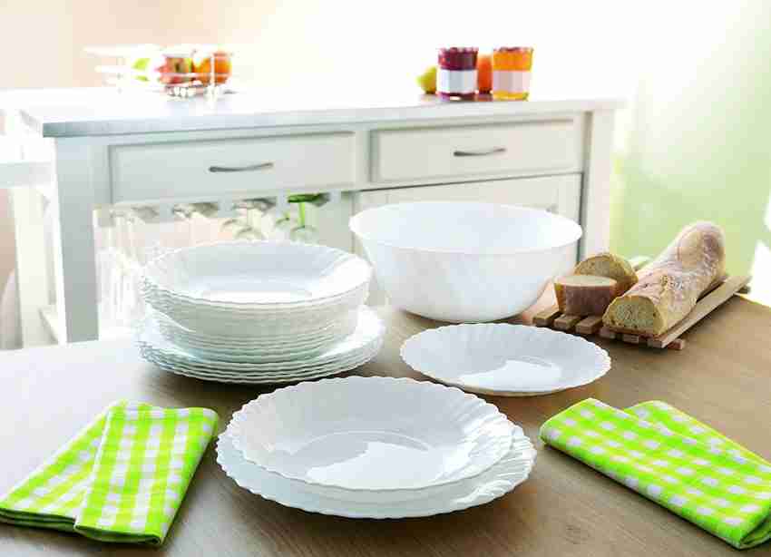 LUMINARC Pack of 6 Opalware white Dinner plate 11(6 pcs) simple, trendy,  clever tableware Dinner Set Price in India - Buy LUMINARC Pack of 6  Opalware white Dinner plate 11(6 pcs) simple