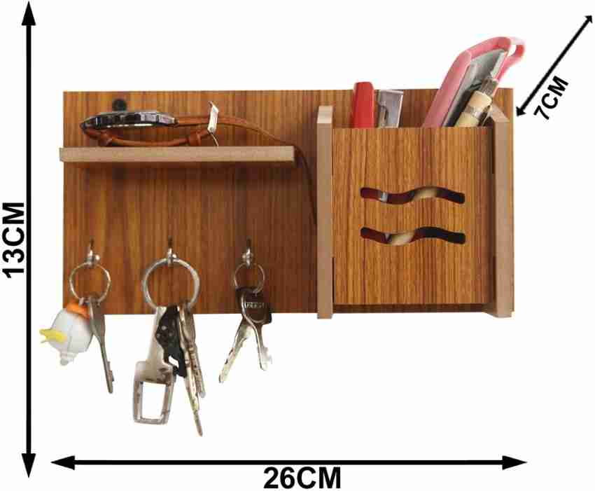 Kamal Entryway Multi-Hook Wall Shelf