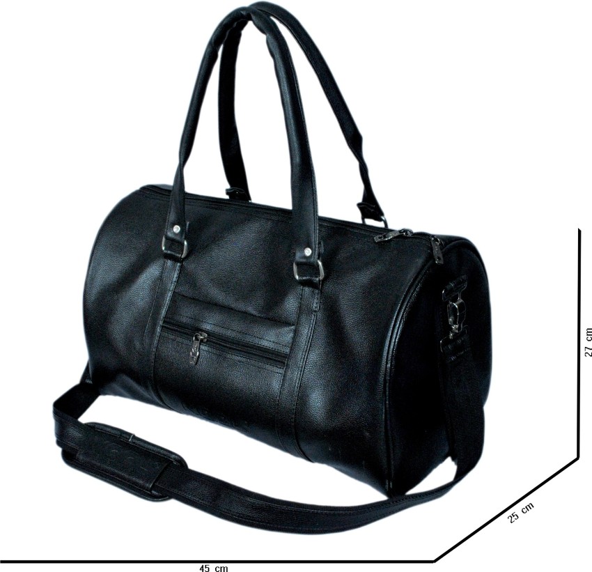 Black Duffel Bag, Holdall Bag, Leather Gym Bag