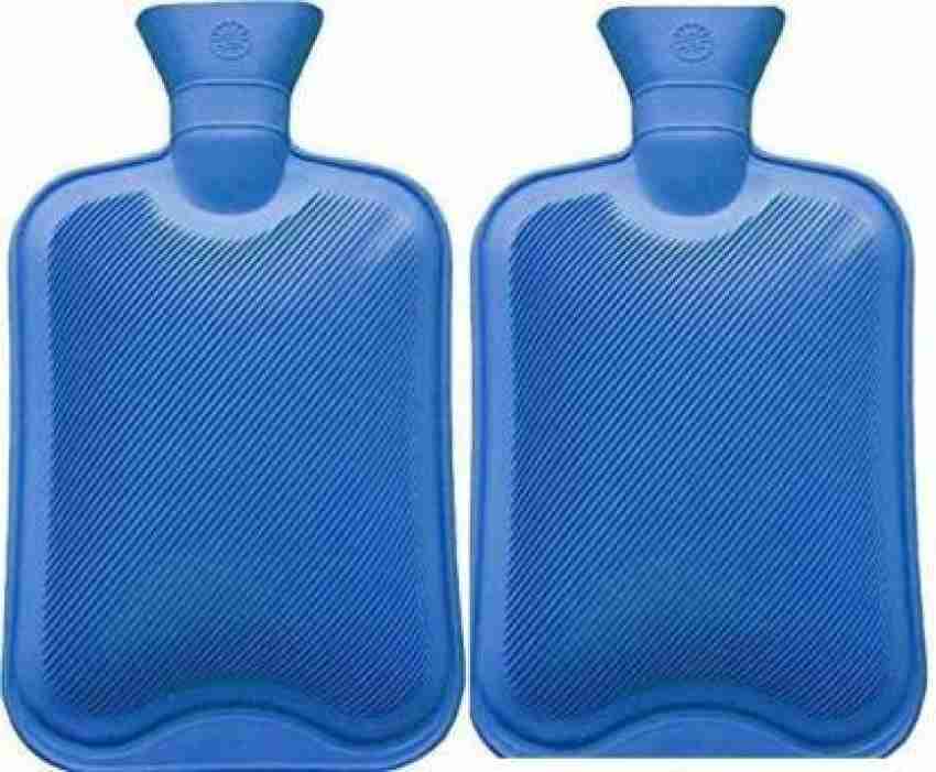 Hot Water Bottle Large 1.8L Rubber Hot Water Bag - Blue