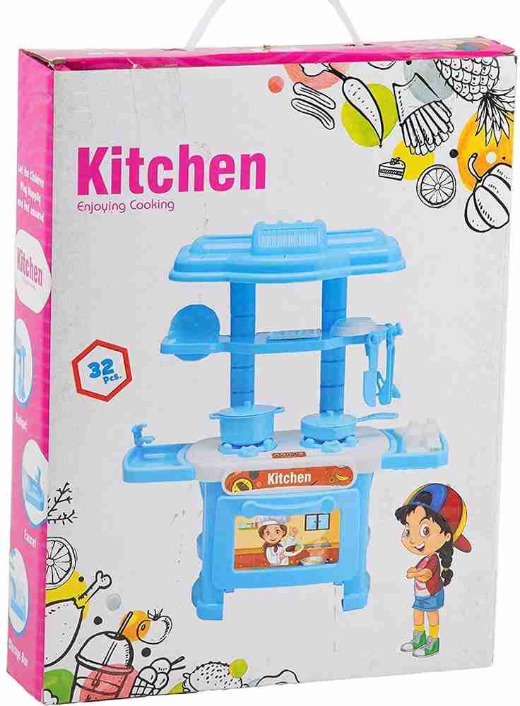 Buyab factory Plastic Barbie My Little Kitchen Play Set for Girls