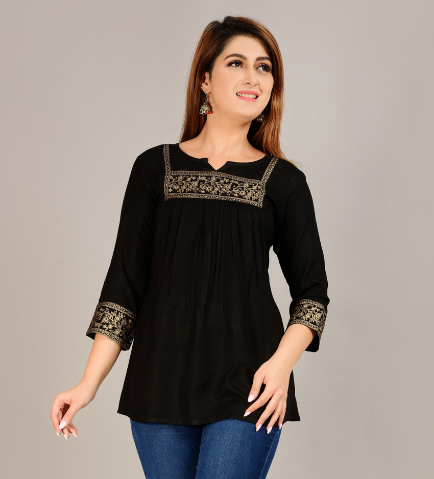Black casual top hot sale womens