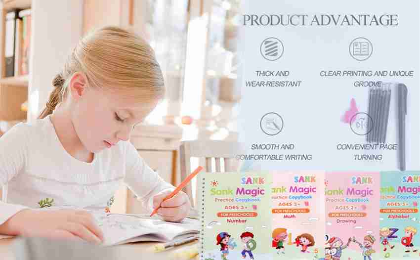 ZARQITO Magic practice copy book for preschool child 4Book+10Refills Price in India - Buy ZARQITO Magic practice copy book for preschool child 4Book+10Refills online at Flipkart.com