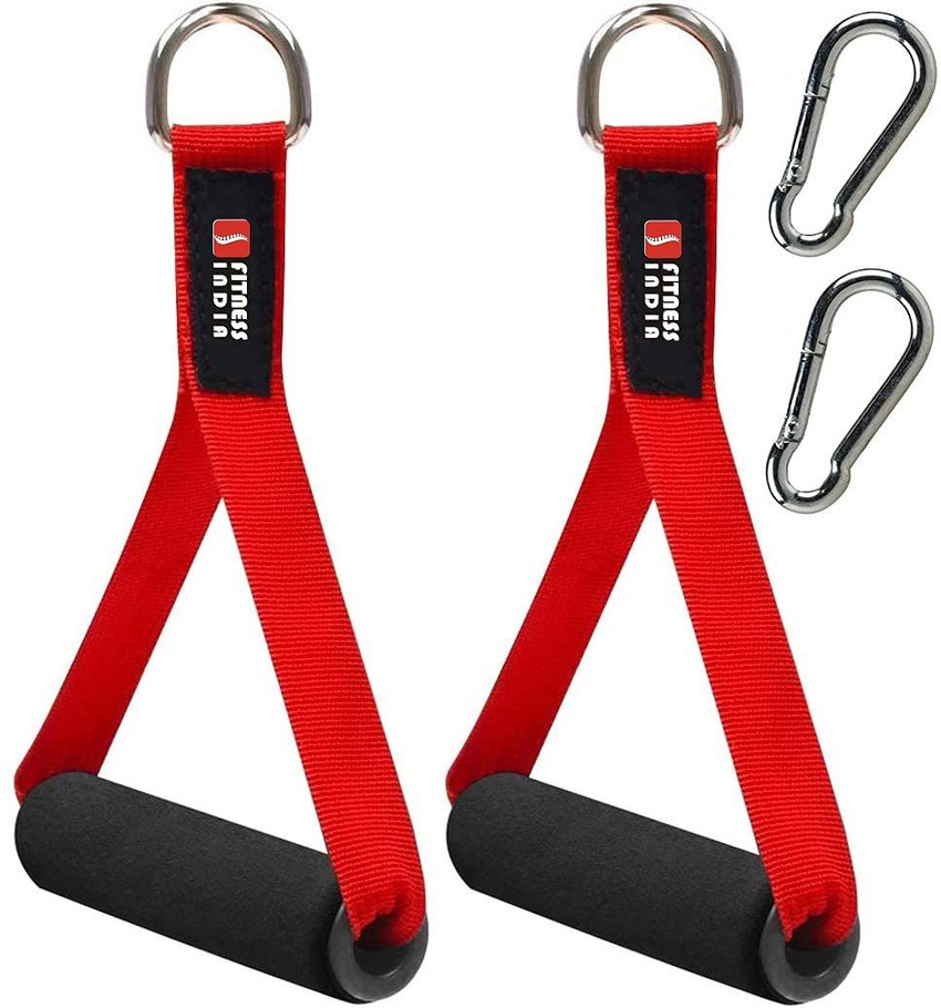 Fitness India Resistance Band Handles with Snap Hooks for Toning