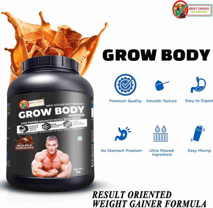 BEST CHOICE NUTRITION GROW BODY FOR WEIGHT GAIN MUSCLE BUILDING