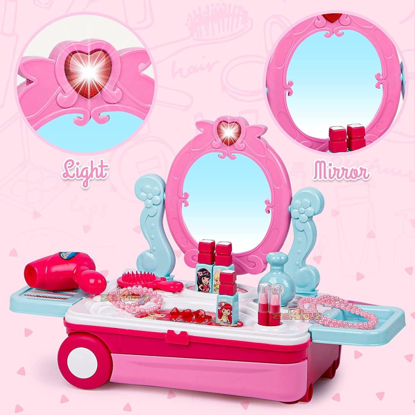 MEZIRE ®2 in 1 Little Chef Trolley Kitchen Play Toy Set For Kids, Kitchen Toy  Set (Pink) - ®2 in 1 Little Chef Trolley Kitchen Play Toy Set For  Kids