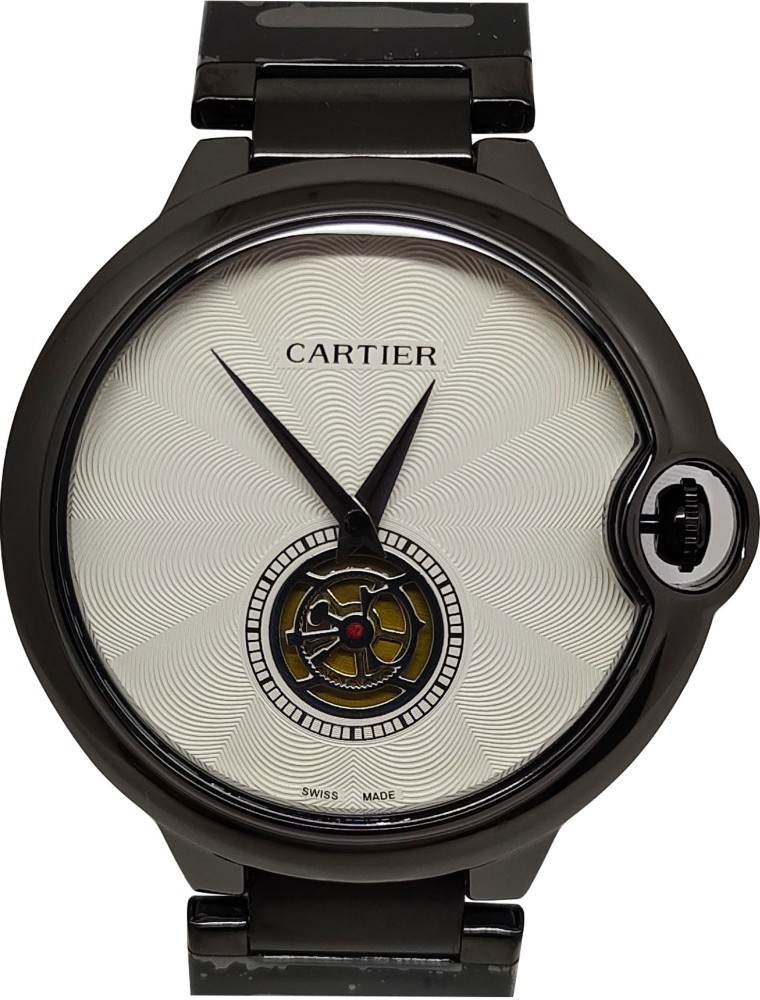 Devid Sales Cartier Stylish Watch With Black Metal Finish White