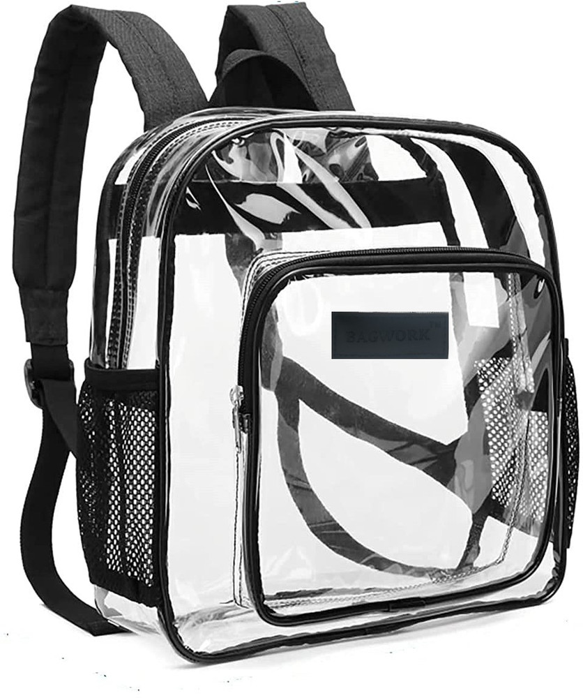 Bagwork Clear backpack 15 L Backpack Transparent Price in India Flipkart