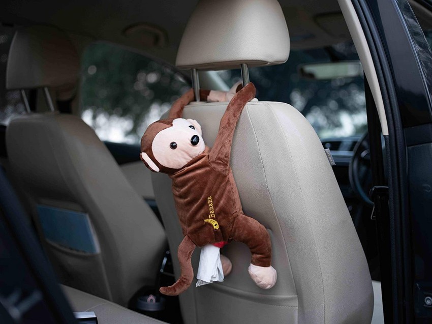 WISKA® Car Tissue Box Holder for Car Animal Faces Cute Cartoon  Multifunctional Portable Car Tissue Paper Holder for Car Interior  Decoration