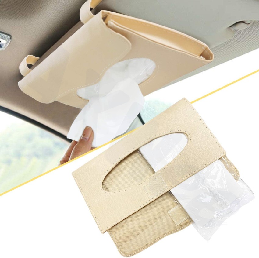 Car Tissue Holder,Car Tissue Box for Car Visor,Tissue Box Cover for Car  Backseat, Convenient Visor & Console Compatible Tissue Box Holder for  Car,Fits