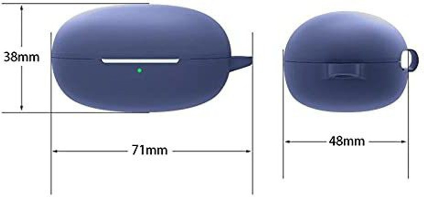 teple Back Cover for Noise Air Buds case Silicone Headset cover Cover only With Anti Theft Key Ring Blue