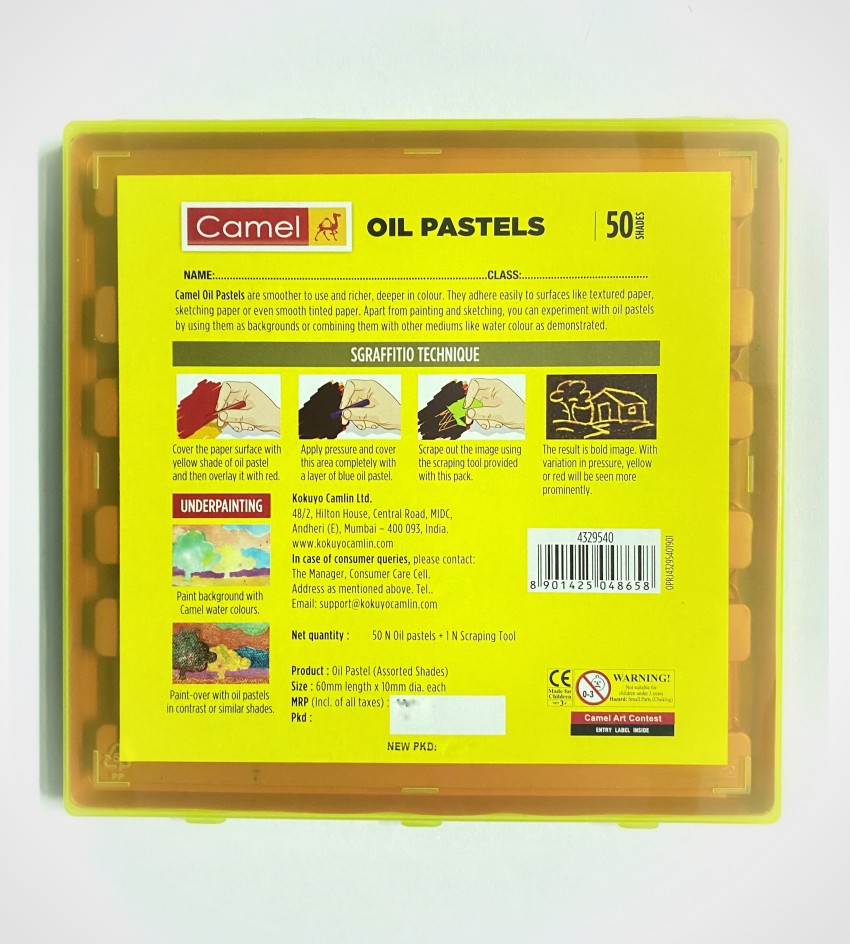 Camlin Camel oil pastels 50 Shades Plastic Cover 