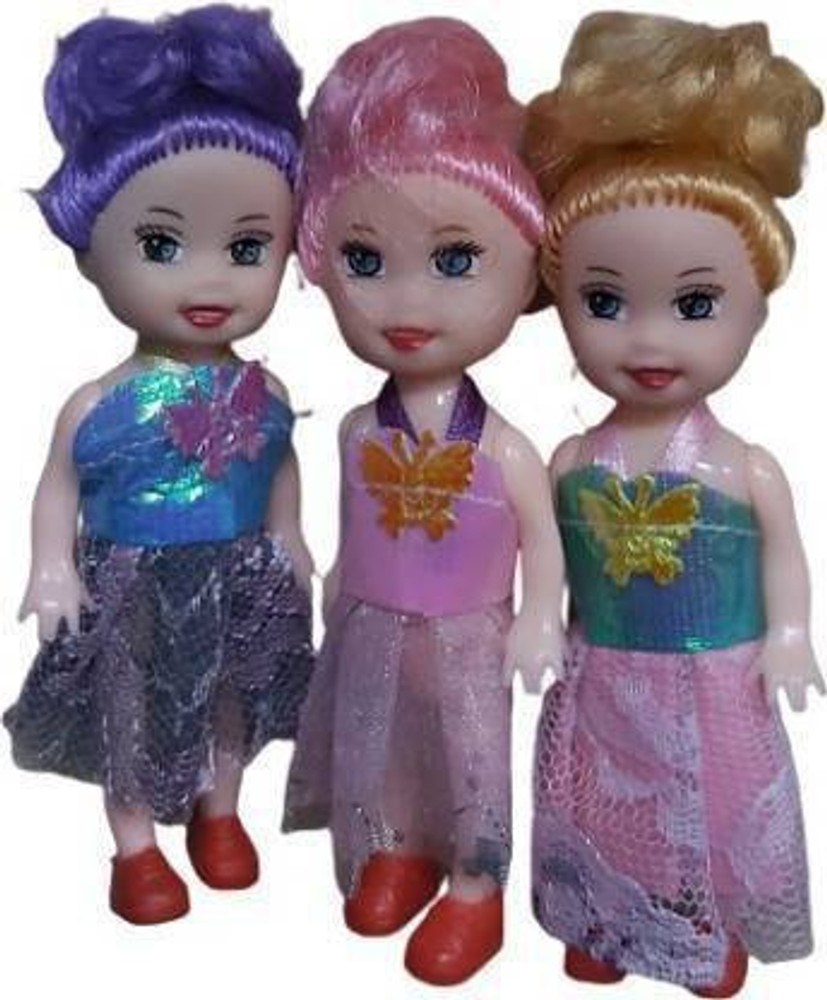 shubhcollection Mini Doll Set for Girls Set of 3 Doll Toy for Kids