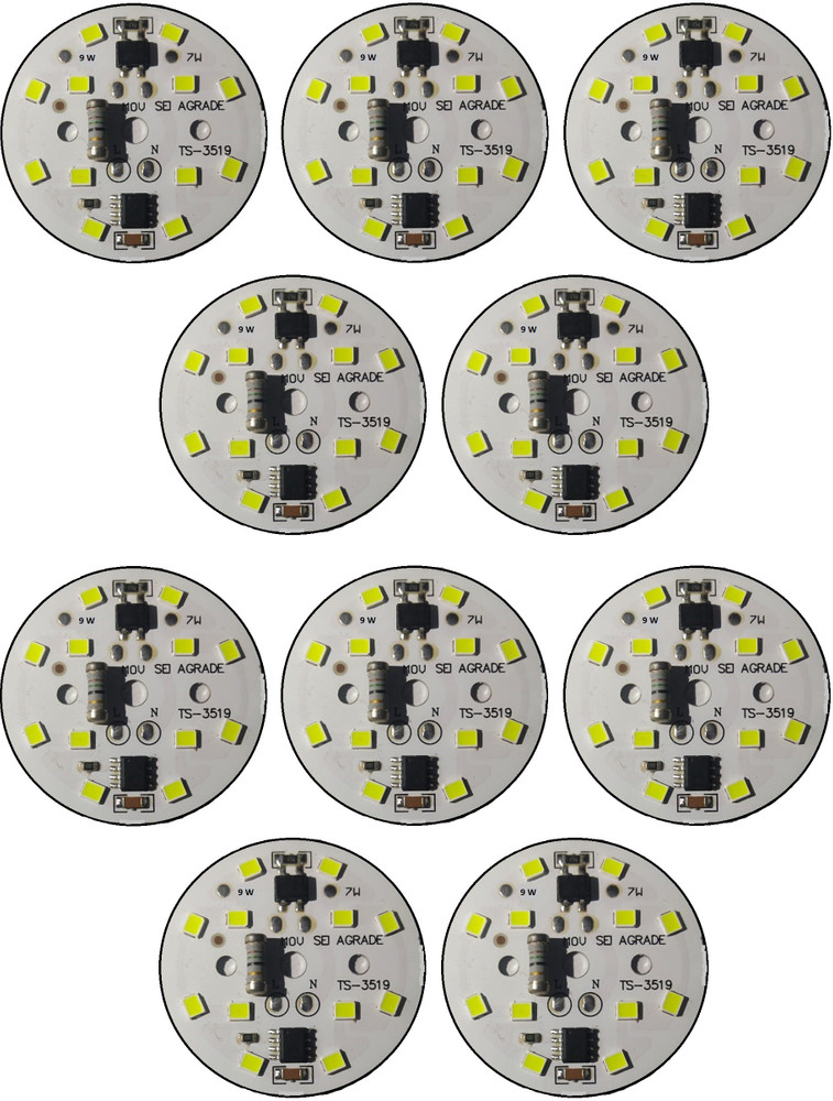 Onas 10 Pcs 9 Watt Alfa DOB Green Color Direct On Board LED Bulb
