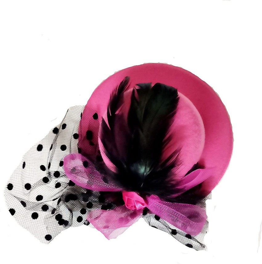 chuz n pick Elegant Floral Hat(Fairytale) with Two Hair Clips ,Fascinating  for Girl/Women.Size 12 cm approx Hair Clip