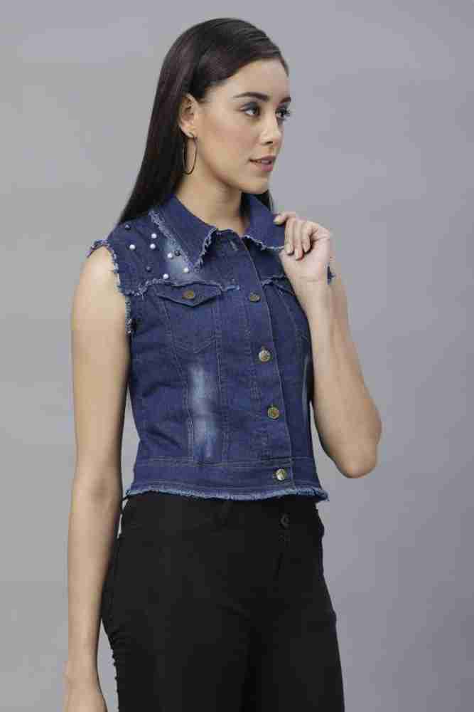 Jeans half jacket for on sale ladies