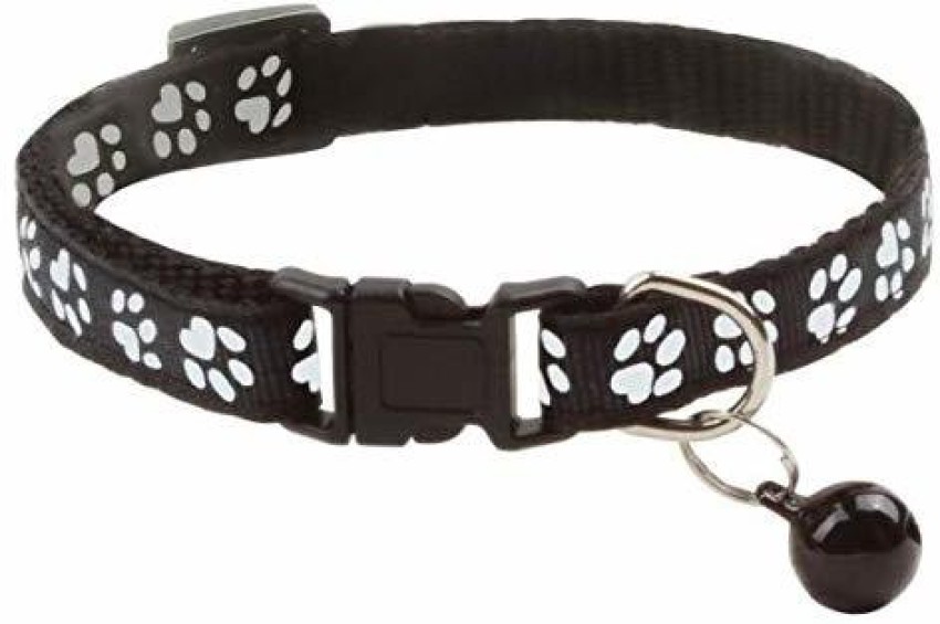 Litvibes Cat collars Set of 3 with bell,Kitten and small dogs soft  adjustable collar safe,solid and protection breakaway for cats and  puppies,cute kitty neckband with Paw print- (Pink,Black,Light Green) Cat  Everyday Collar