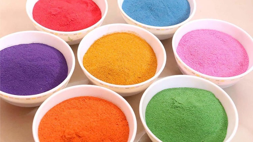 Generic Rangoli Powder (Multicolored 100gm x 10  