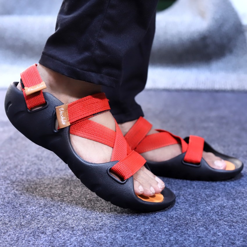 Red hot sale mens sandals